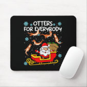 Tapis De Souris Otters For Everybody Santa Funny Christmas Otter (Avec souris)