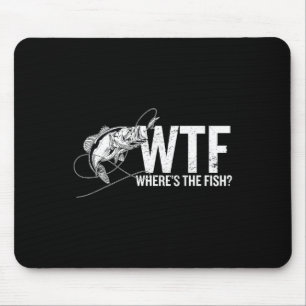 Tapis De Souris Où Est Le Poisson Avec Pêcheurs Amusants Pêcheurs