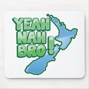 Tapis De Souris Ouais nah conception d'Auckland de KIWI de BRO