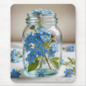 Tapis De Souris Oubliez-moi-pas Fleurs dans un bocal (Devant)