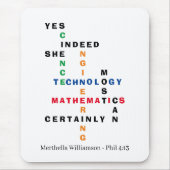 Tapis De Souris OUI Élégant ELLE PEUT MOTIVATION STEM (Devant)