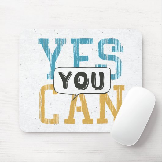 Tapis De Souris Oui vous pouvez (Avec souris)