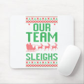 Tapis De Souris Our Team Sleighs Christmas Reindeers Santa's (Avec souris)