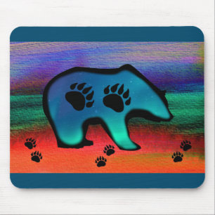 Tapis De Souris Ours aurores boréales Esprit Ours