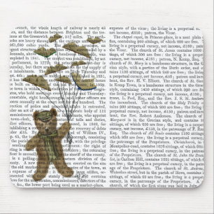 Tapis De Souris Ours avec des papillons de livre