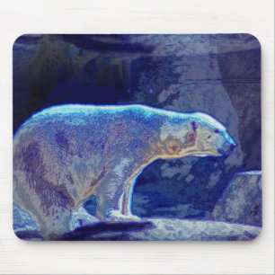 Tapis De Souris Ours blanc stylisé