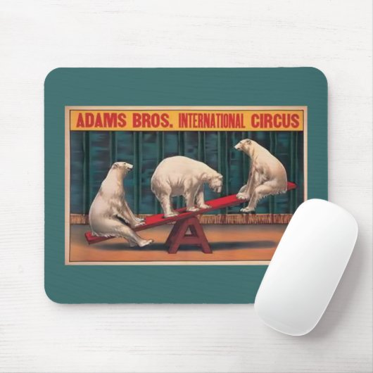 Tapis De Souris Ours blancs de cirque (Avec souris)