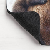 Tapis De Souris Ours Brown avec deux petits (Coin)