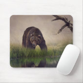 Tapis de souris ours brun chasse (Avec souris)