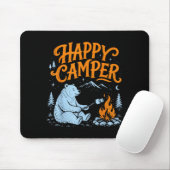 Tapis De Souris Ours campeur heureux conception de marshmallows gr (Avec souris)