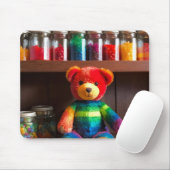 Tapis De Souris Ours coloré (Avec souris)