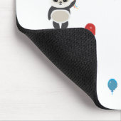 Tapis De Souris Ours de panda blanc ballons (Coin)