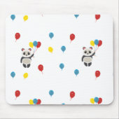 Tapis De Souris Ours de panda blanc ballons (Devant)