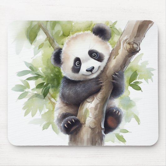 Tapis De Souris Ours De Panda Dans L'Arbre (Devant)