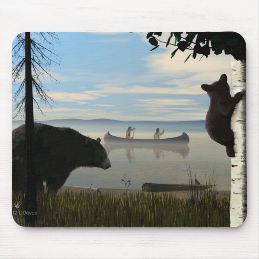 Tapis De Souris Ours de plage (Devant)