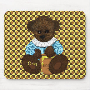 Tapis De Souris Ours de pots de miel (jaune-brun) Mousepad