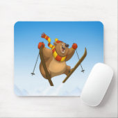 Tapis De Souris Ours de ski Mousepad (Avec souris)