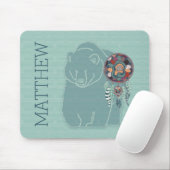 Tapis De Souris Ours d'esprit amérindien avec nom (Avec souris)
