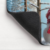 Tapis De Souris Ours en peluche d'hiver et Snowman (Coin)