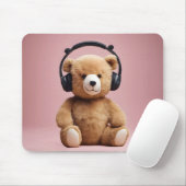Tapis De Souris Ours En Teddy Avec Casque (Avec souris)