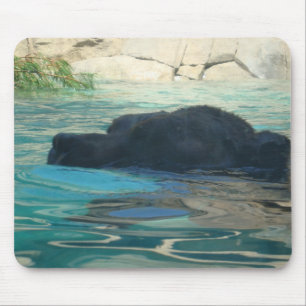 Tapis De Souris Ours gris nageant