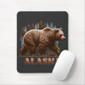 Tapis De Souris Ours grizzli de l'Alaska (Avec souris)