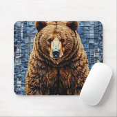 Tapis De Souris Ours grizzly (Avec souris)