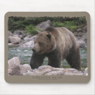 Tapis De Souris Ours grizzly - Pastels