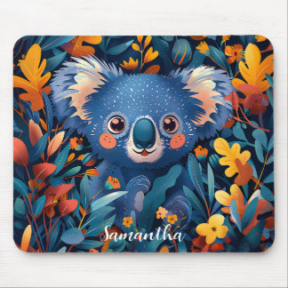 Tapis De Souris Ours Koala bleu mignon