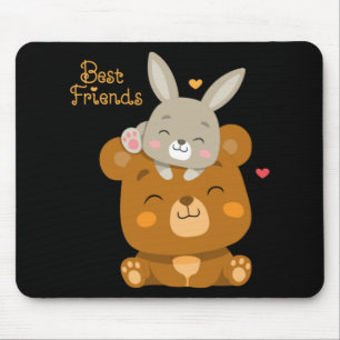 Tapis De Souris Ours mou et lapin