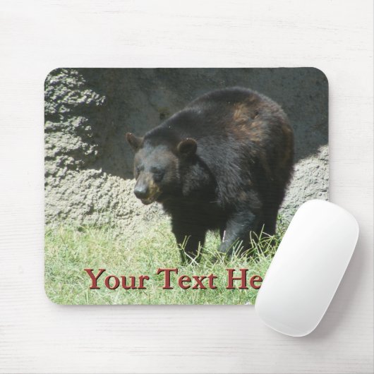 Tapis De Souris Ours noir Mousepad (Avec souris)