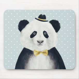 Tapis De Souris Ours panda d'aquarelle