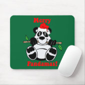 Tapis De Souris Ours panda drôle de Noël (Avec souris)