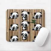 Tapis De Souris Ours panda et bambou Mousepad (Avec souris)