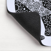 Tapis De Souris Ours Panda Floral Illustré À La Main (Coin)