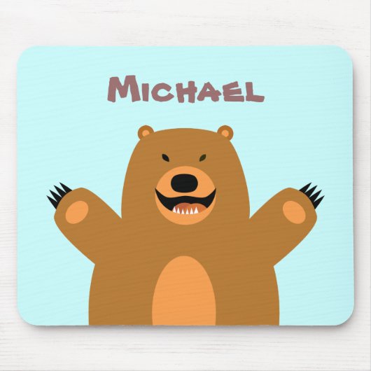 Tapis De Souris Ours personnalisable Mousepad (Devant)