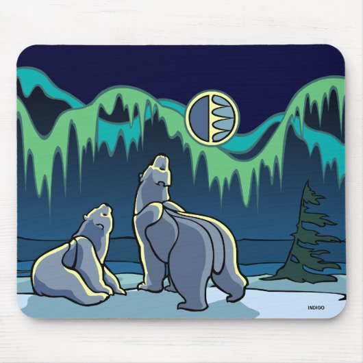 Tapis De Souris Ours polaire Art Mousepad Faune stylée Mousepad (Devant)