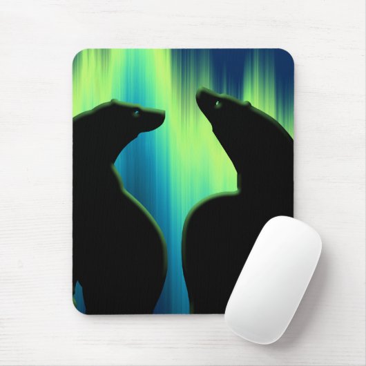 Tapis De Souris Ours polaire Art Mousepad Faune stylée Mousepad (Avec souris)