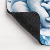 Tapis De Souris Ours polaire avec son petit sur un glacier (Coin)