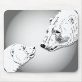 Tapis De Souris Ours Polaire & Cube Mousepad Ours Art Mousepad (Devant)