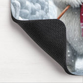 Tapis De Souris Ours polaire de Noël brille de neige (Coin)