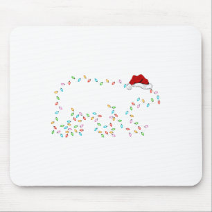Tapis De Souris Ours polaire Éclairage Noël Chapeau Polar Ours Chr