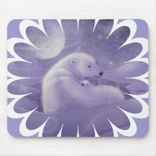 Tapis De Souris Ours polaire et petit (Devant)