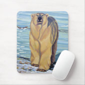 Tapis De Souris Ours Polaire Mousepad Art de la faune stylé Mousep (Avec souris)