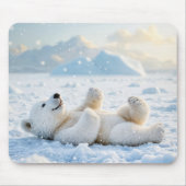 Tapis De Souris Ours Polaire Sur Glace (Devant)