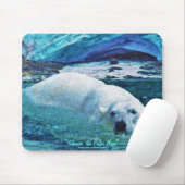 Tapis De Souris Ours Polaire & Toundra Ice Faune Art Mousepad (Avec souris)