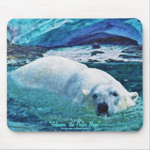 Tapis De Souris Ours Polaire & Toundra Ice Faune Art Mousepad