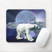 Tapis De Souris OURS POLAIRES & LUNE Faune Mousepad (Avec souris)
