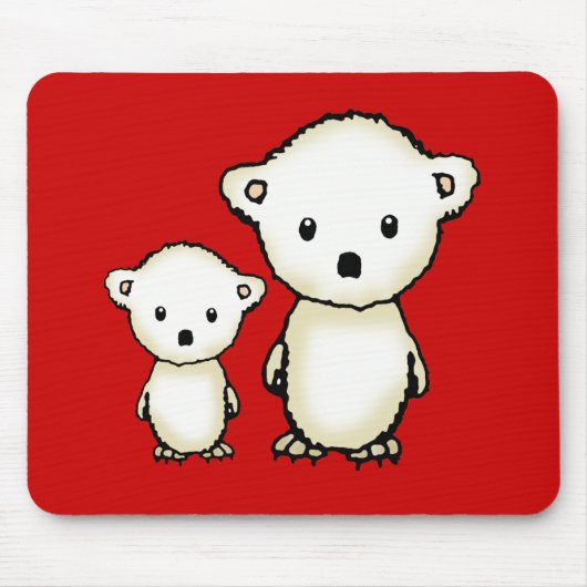 Tapis de souris ours polaires mignons (Devant)