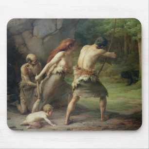 Tapis De Souris Ours préhistoriques de chasse d'homme, 1832